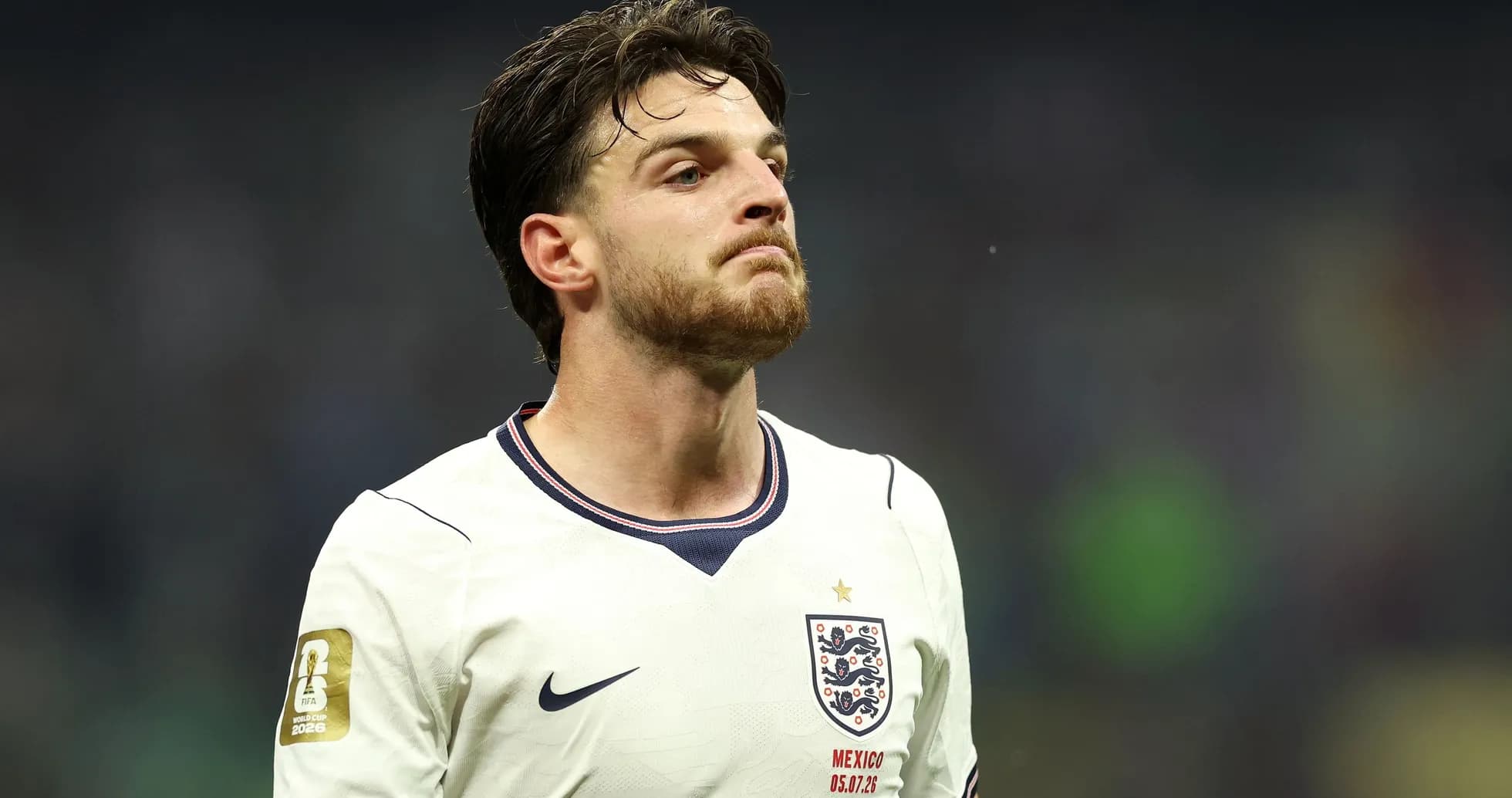 Jugador de Inglaterra en partido de la Copa Mundial