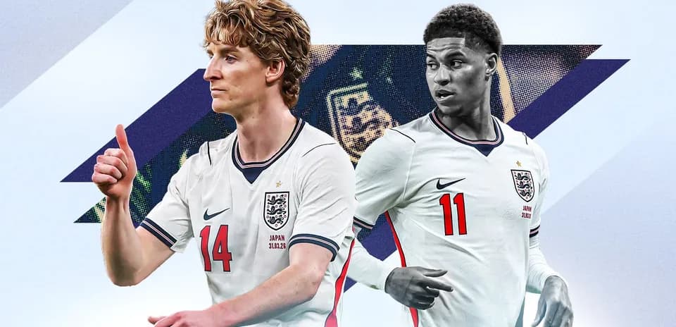 Dos jugadores de Inglaterra posando para la foto