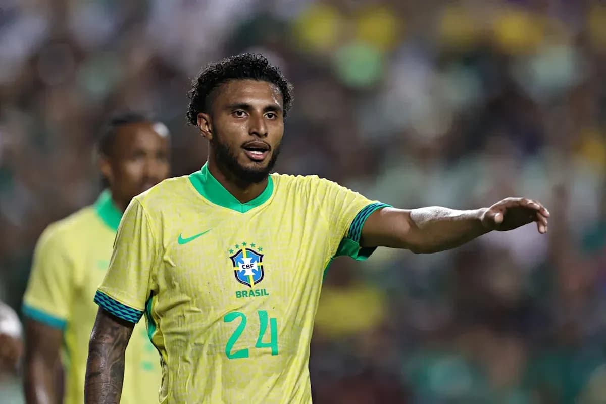 Jugador de Brasil señalando durante un partido