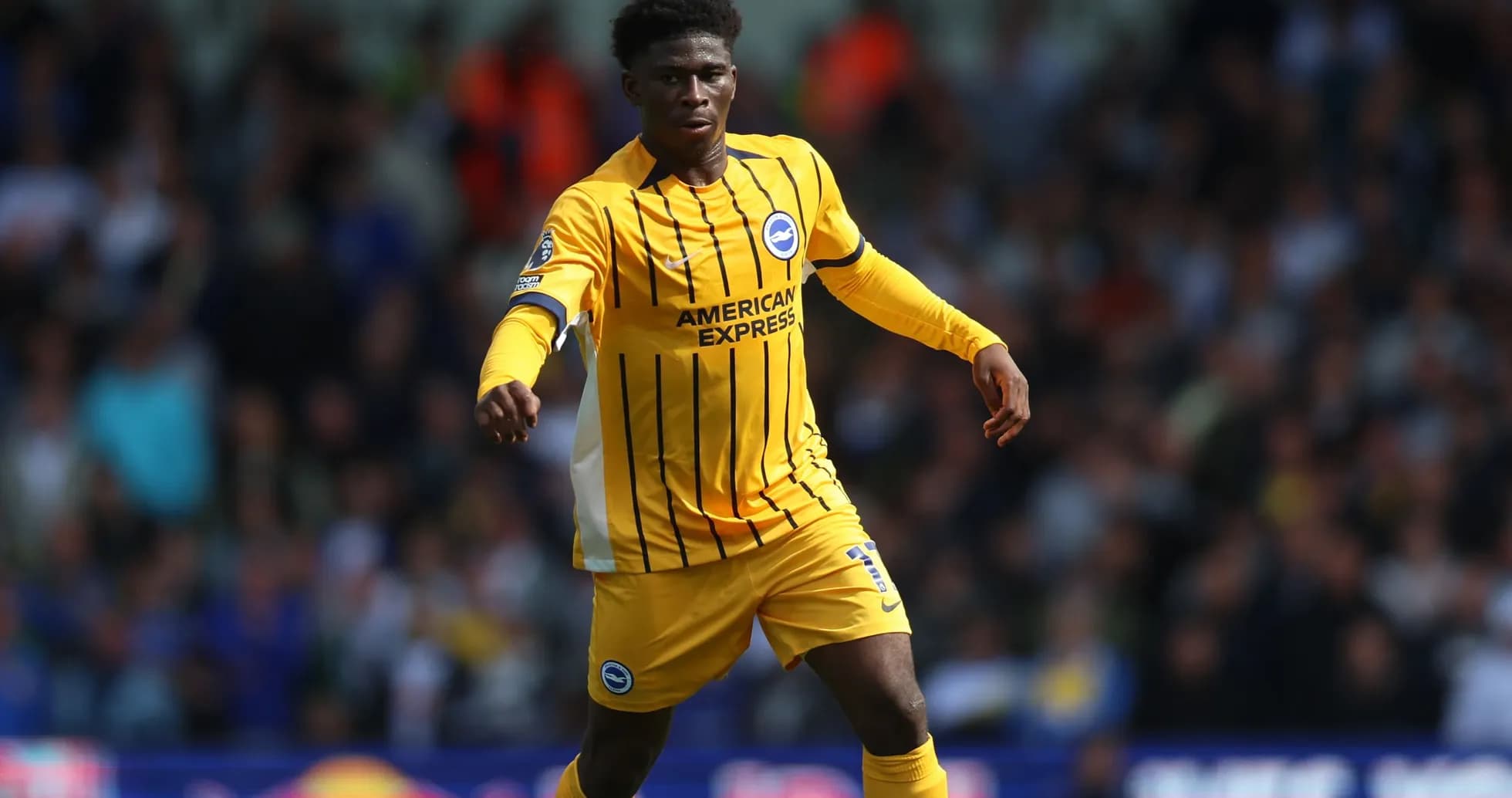 Jugador de Brighton corriendo en el campo