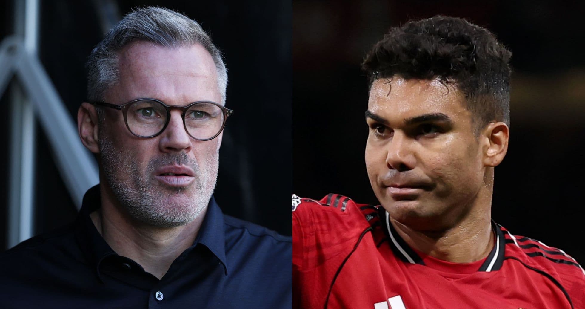 Dos personas, un comentarista y un jugador de fútbol