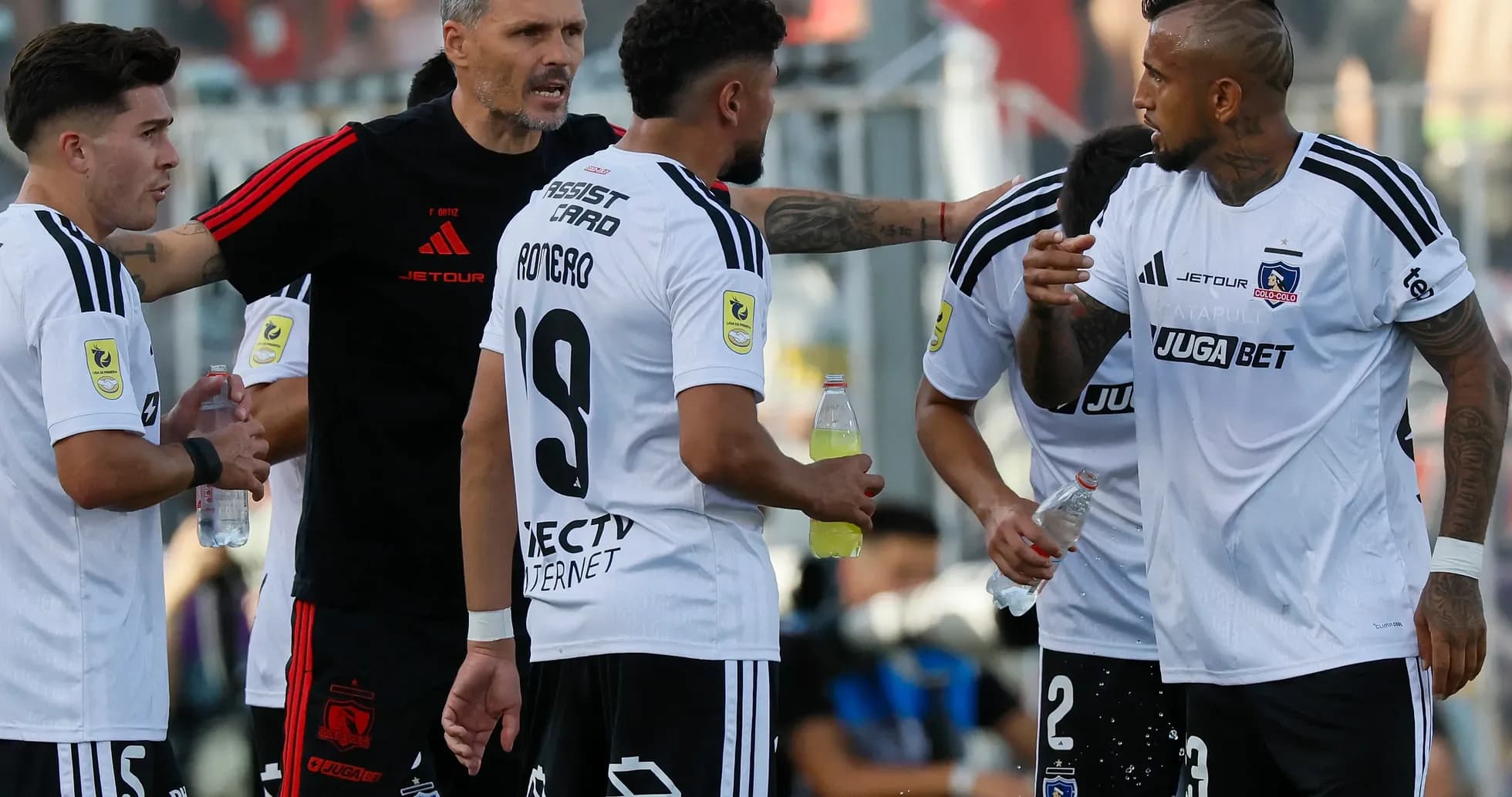Jugadores de Colo Colo en el partido Jugadores de Colo Colo en el partido