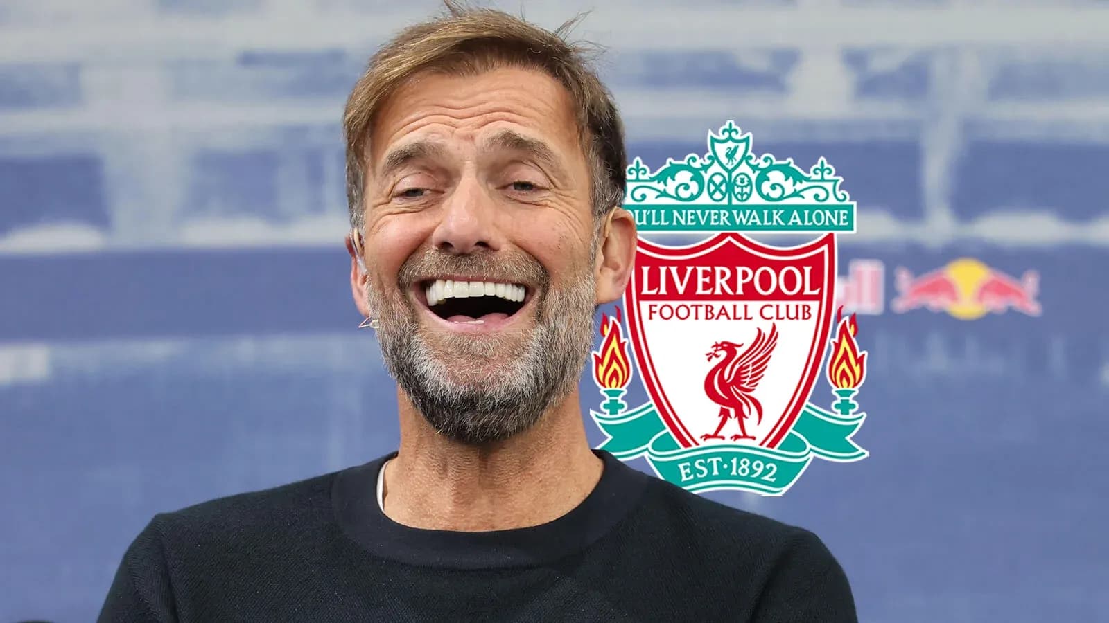 Entrenador de Liverpool sonriente en conferencia de prensa Entrenador de Liverpool sonriente en conferencia de prensa