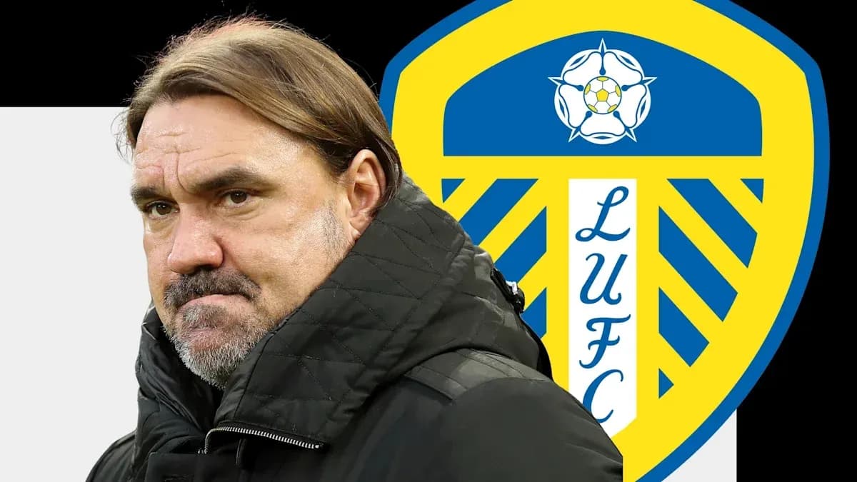 Entrenador frente al escudo de Leeds United Entrenador frente al escudo de Leeds United