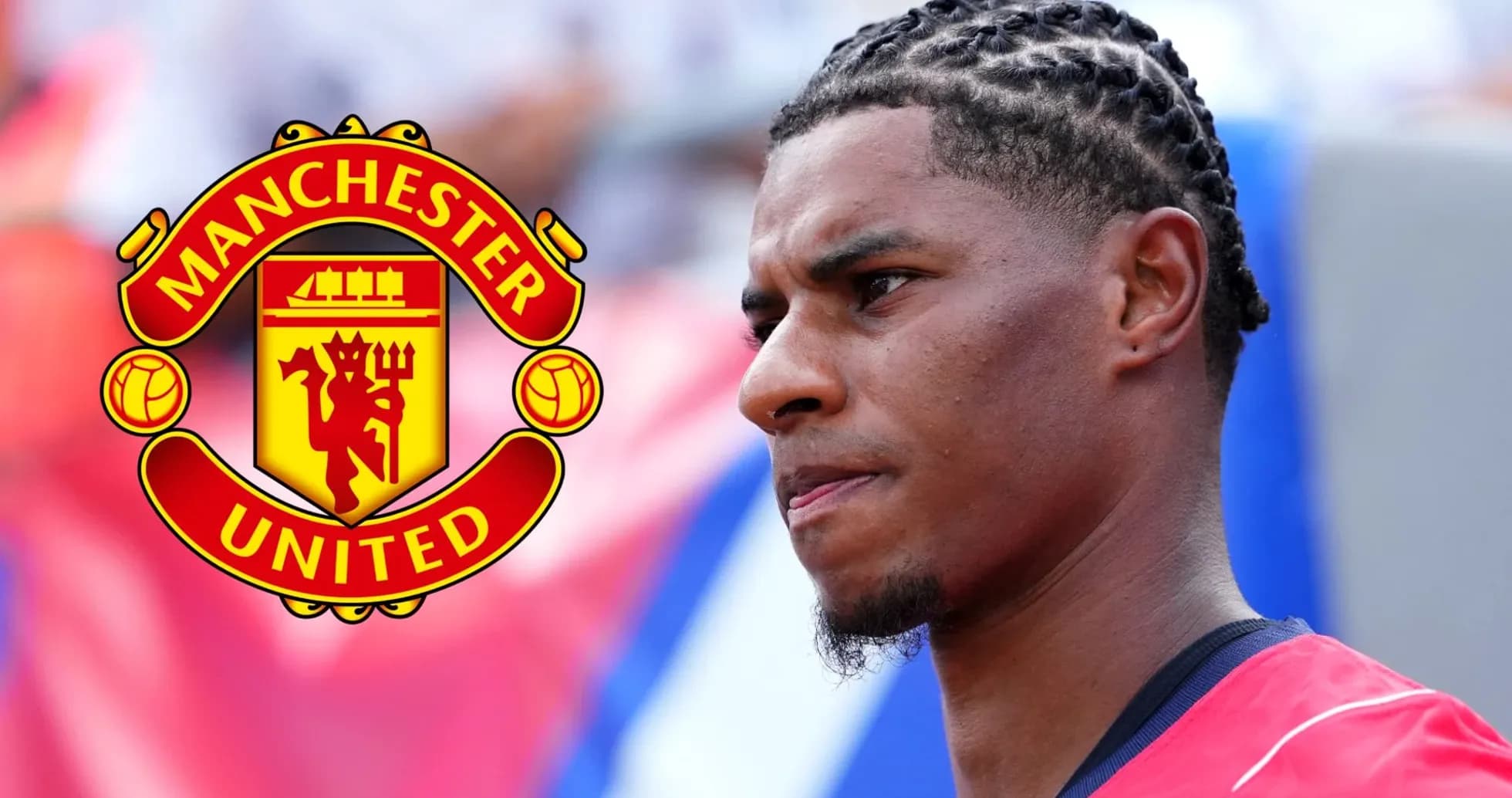 Jugador de Manchester United en primer plano Jugador de Manchester United en primer plano