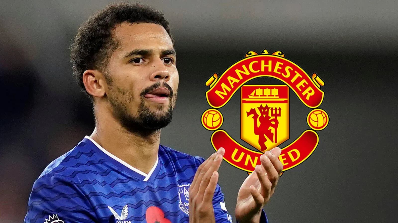 Jugador aplaudiendo con el logo de Manchester United Jugador aplaudiendo con el logo de Manchester United
