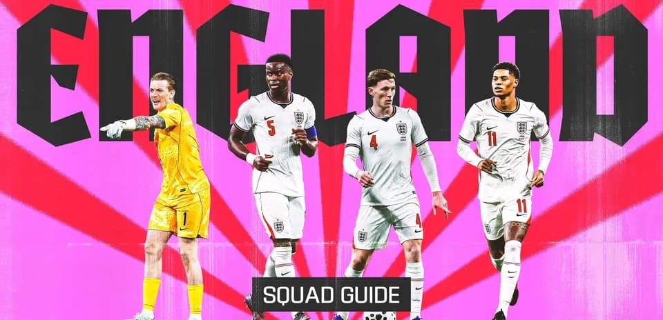 Jugadores de Inglaterra en guía de escuadra Jugadores de Inglaterra en guía de escuadra