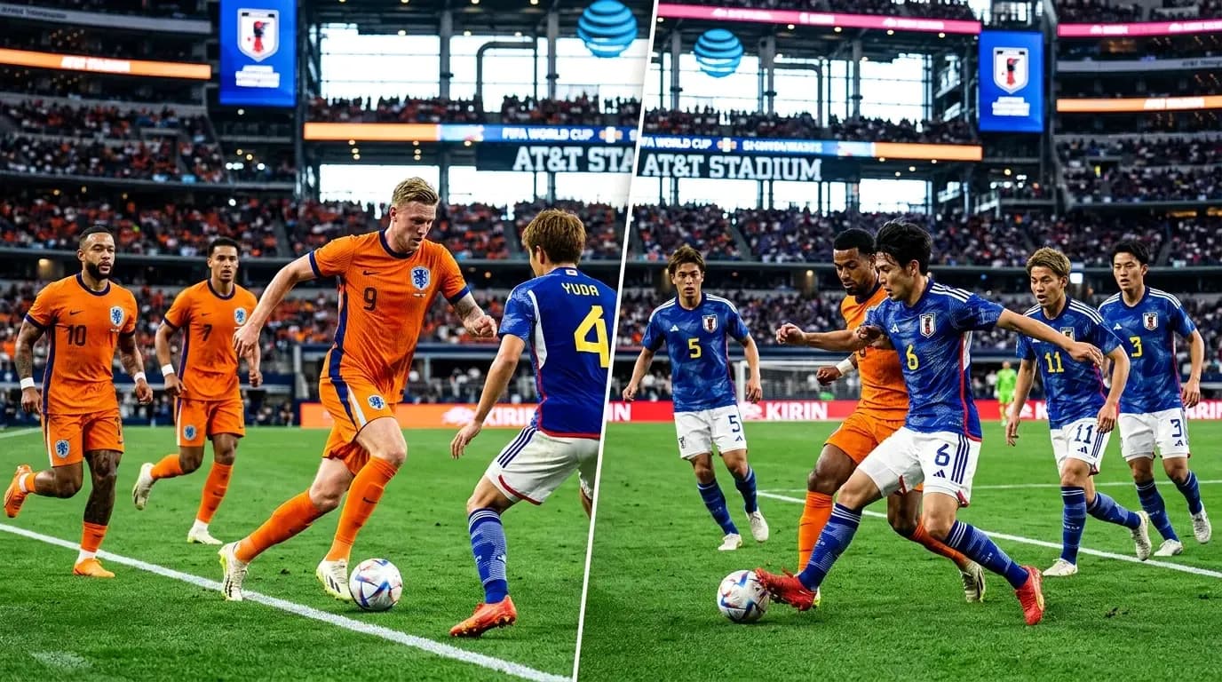Jugadores de Países Bajos y Japón en el Mundial Jugadores de Países Bajos y Japón en el Mundial