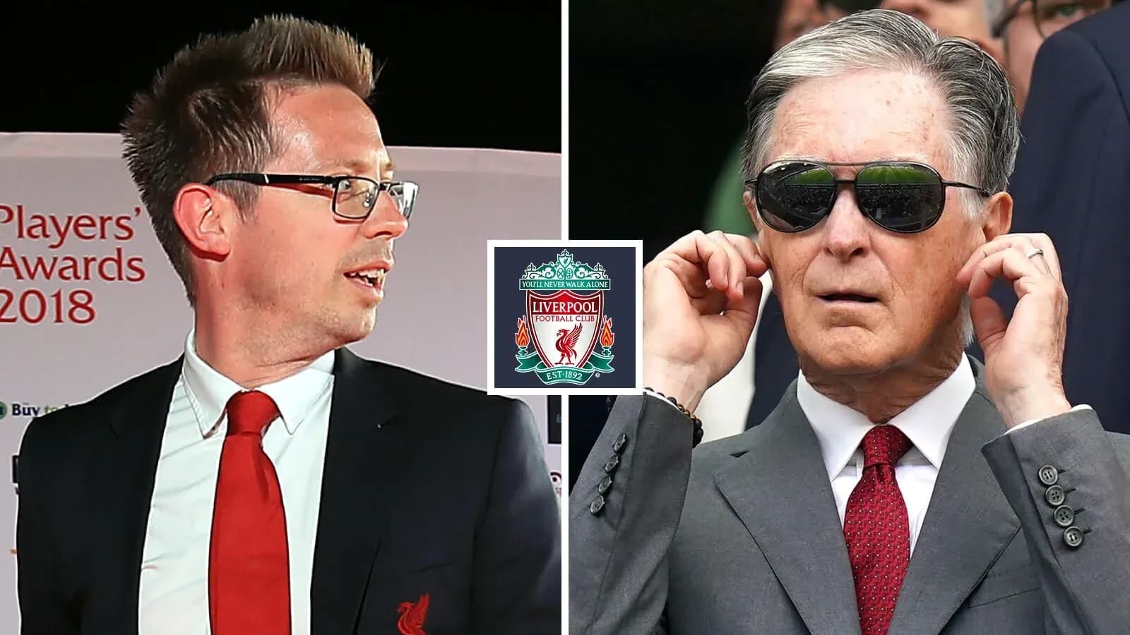 Dos hombres en evento de premios de Liverpool 2018 Dos hombres en evento de premios de Liverpool 2018