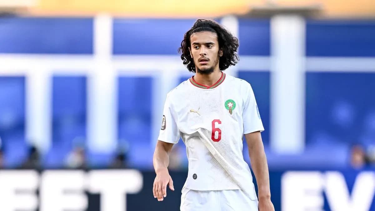 Jugador de Marruecos en acción durante un partido Jugador de Marruecos en acción durante un partido