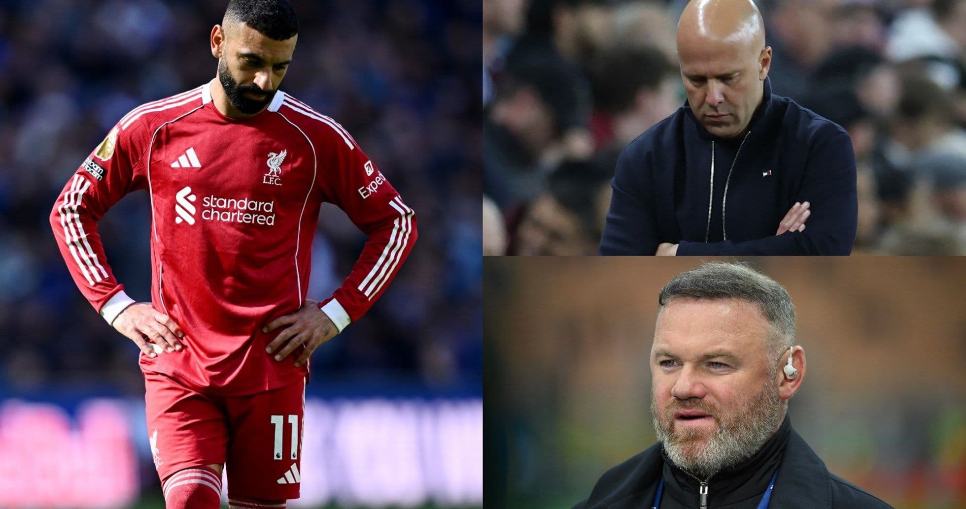 Jugador de Liverpool y entrenadores en la línea de banda Jugador de Liverpool y entrenadores en la línea de banda