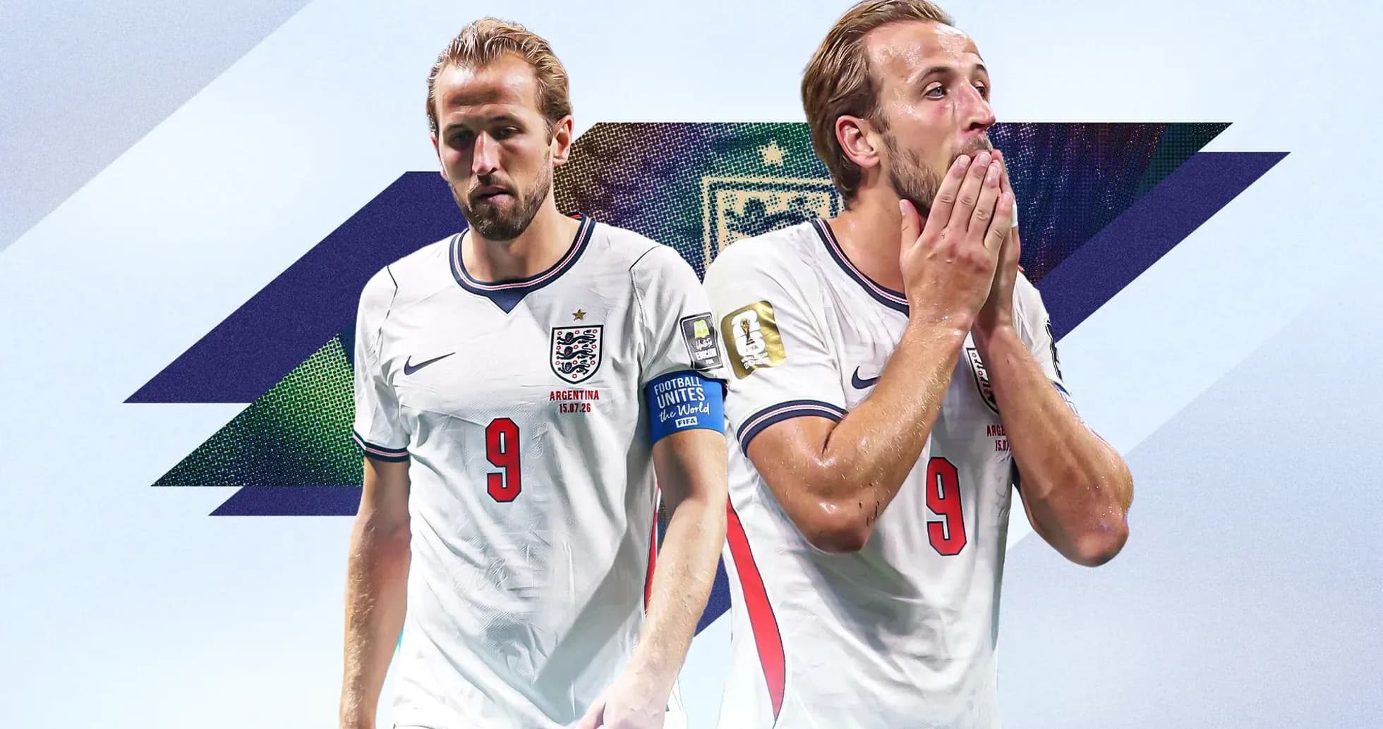 Harry Kane en camiseta de Inglaterra durante el partido Harry Kane en camiseta de Inglaterra durante el partido
