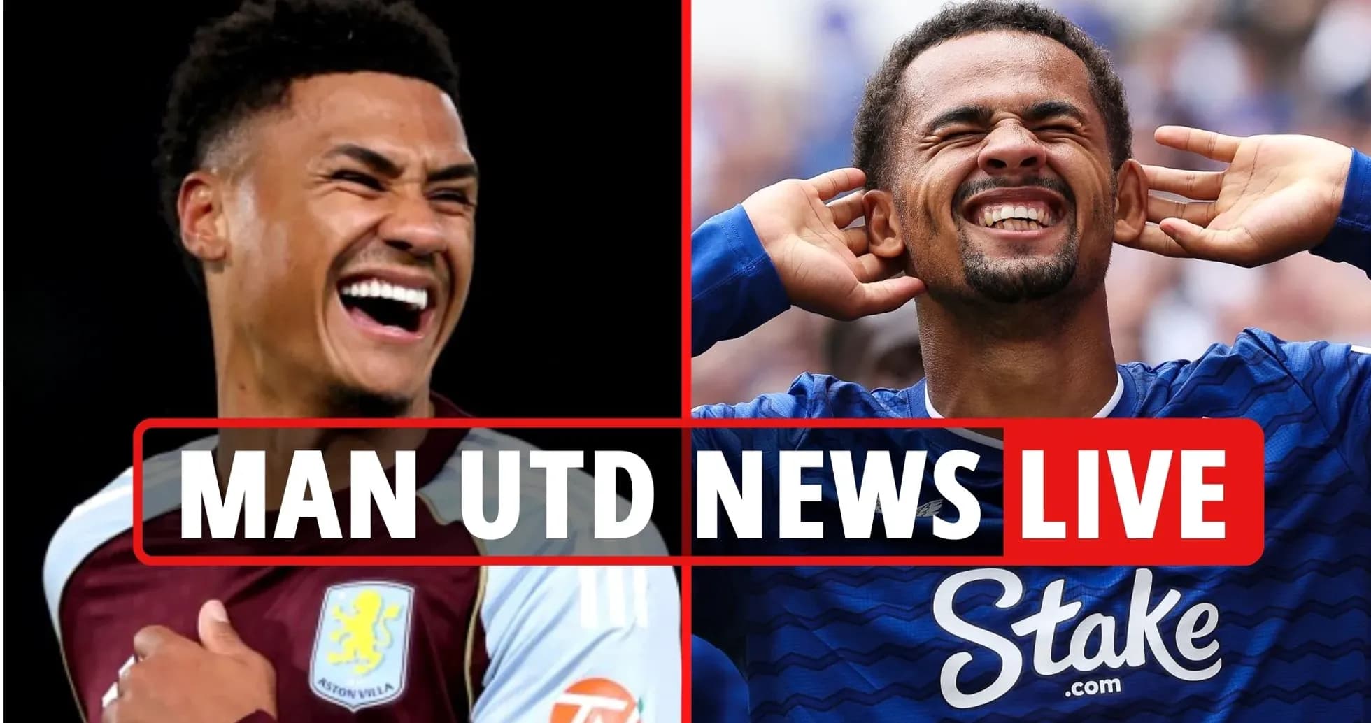 Dos jugadores riendo en un montaje de noticias Dos jugadores riendo en un montaje de noticias