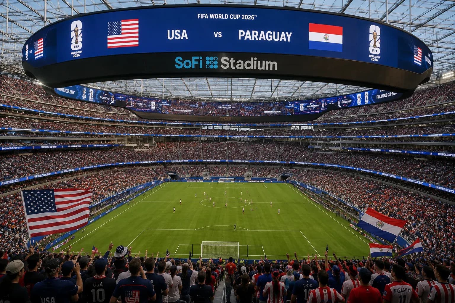 Estadio lleno durante el partido USA vs Paraguay Estadio lleno durante el partido USA vs Paraguay