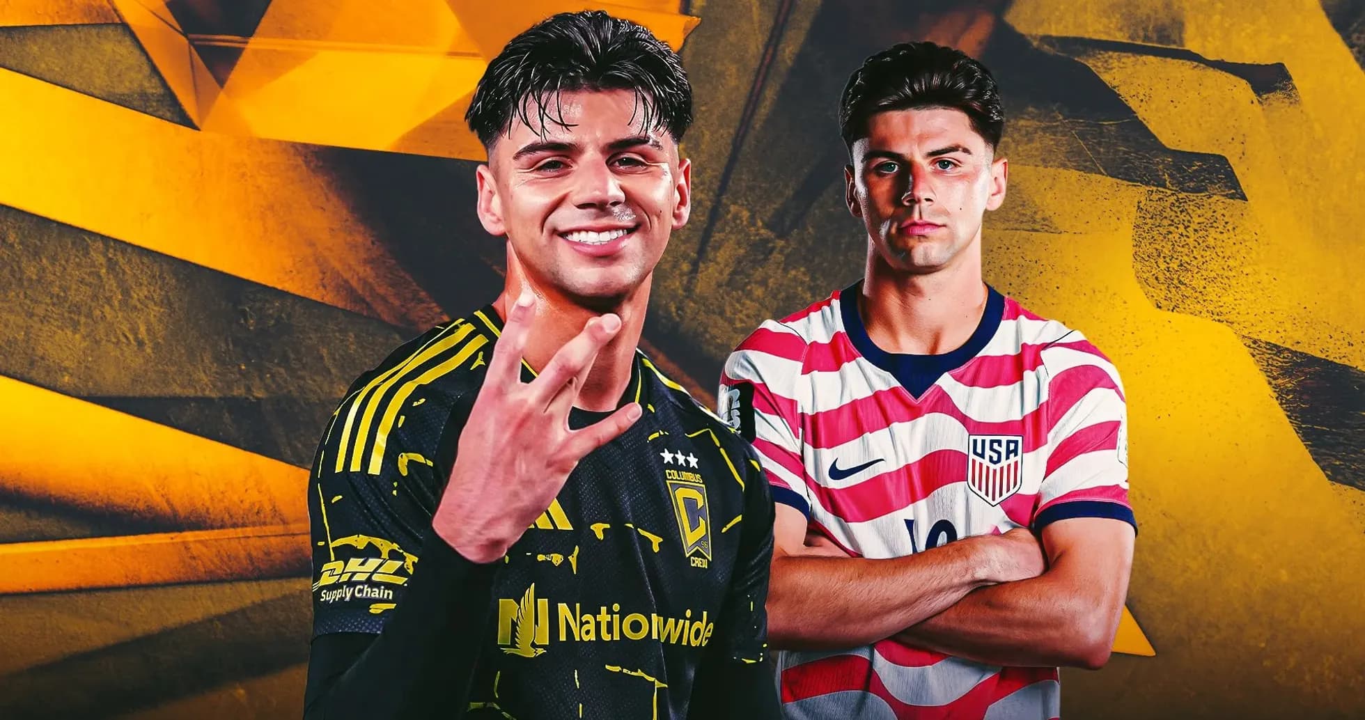 Jugadores de fútbol posando con camisetas de sus selecciones Jugadores de fútbol posando con camisetas de sus selecciones