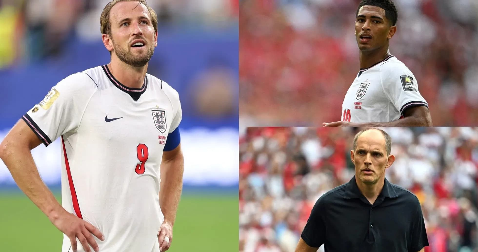 Jugadores de Inglaterra y entrenador en el campo Jugadores de Inglaterra y entrenador en el campo