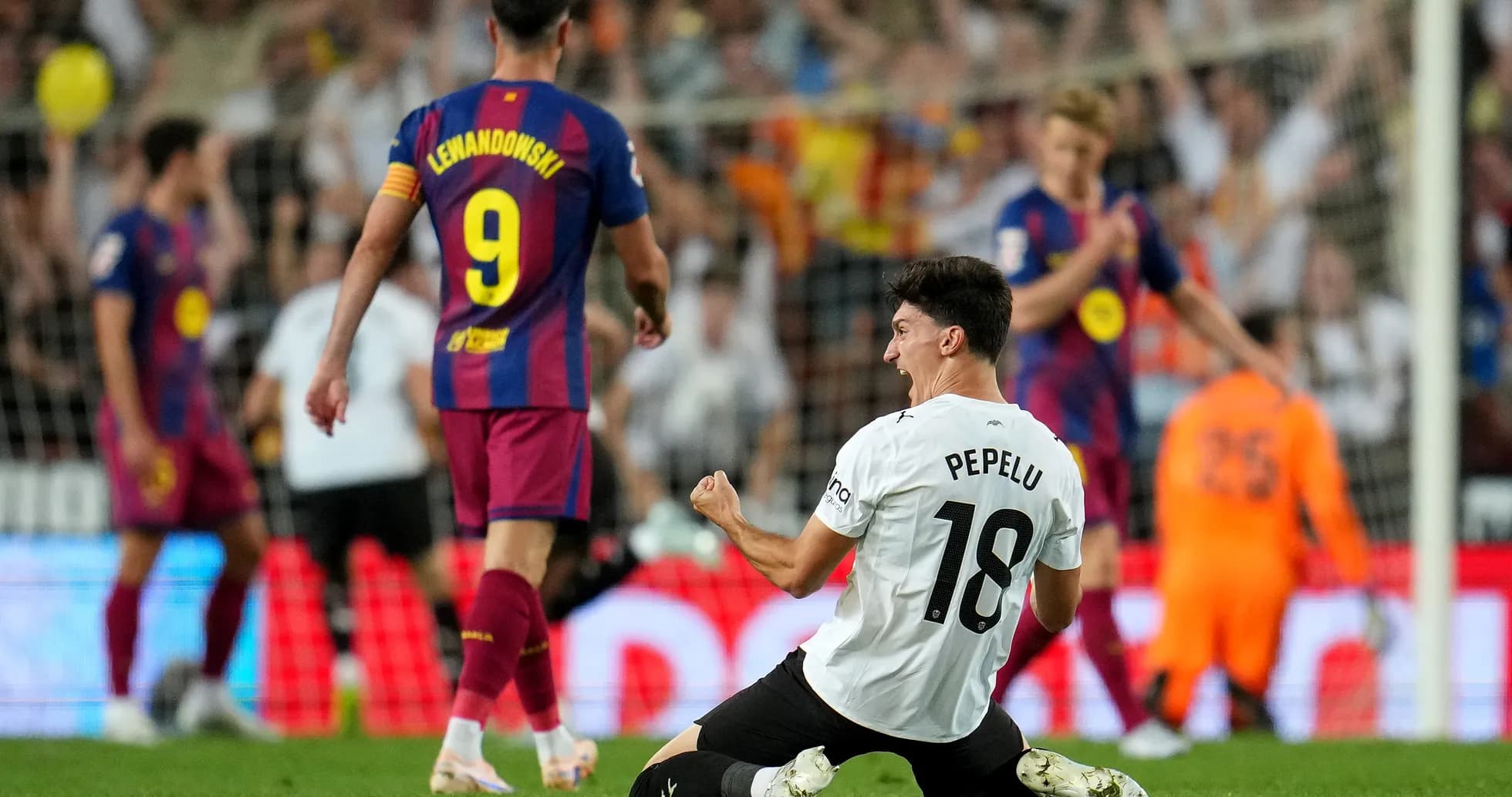 Pepelu celebra su gol contra Barcelona Pepelu celebra su gol contra Barcelona