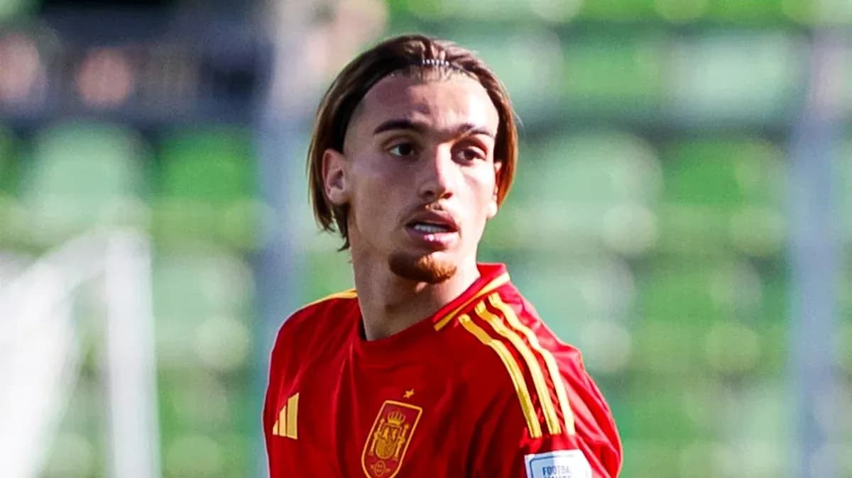 Jugador de España en acción durante el partido Jugador de España en acción durante el partido