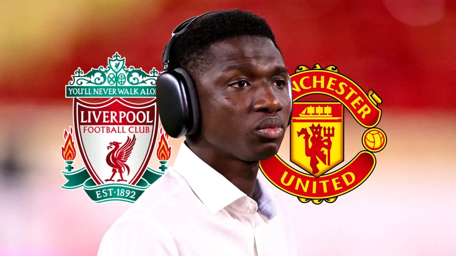 Jugador con auriculares antes del partido Liverpool vs Manchester United Jugador con auriculares antes del partido Liverpool vs Manchester United