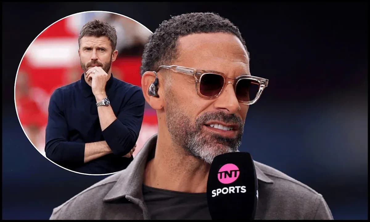 Rio Ferdinand hablando en un programa deportivo Rio Ferdinand hablando en un programa deportivo