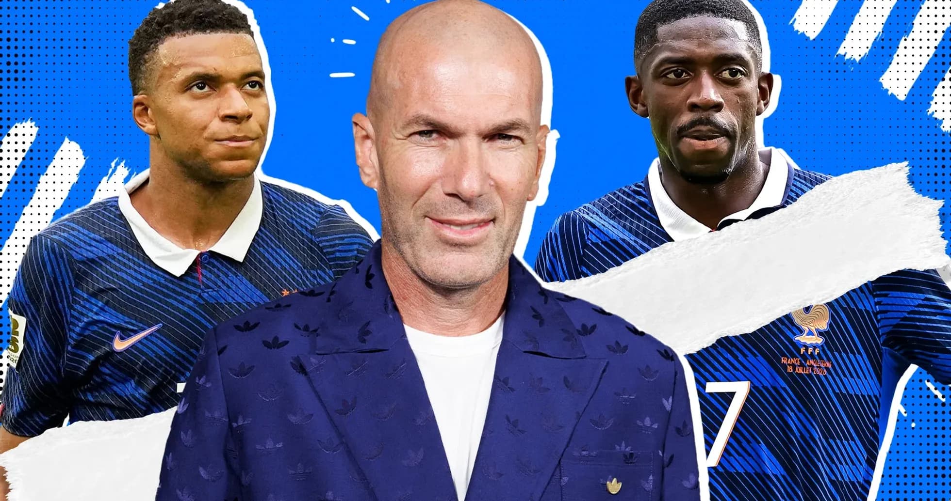 Kylian Mbappé, Zinedine Zidane y Ousmane Dembélé Kylian Mbappé, Zinedine Zidane y Ousmane Dembélé