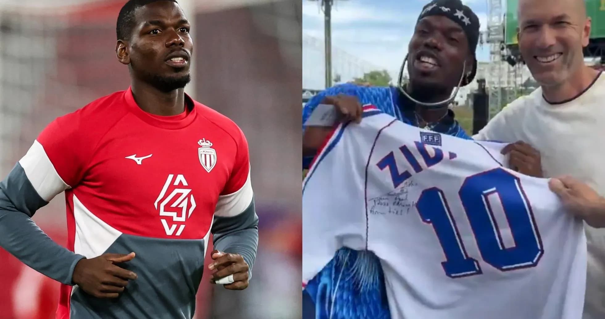 Paul Pogba entrenando y recibiendo camiseta firmada Paul Pogba entrenando y recibiendo camiseta firmada