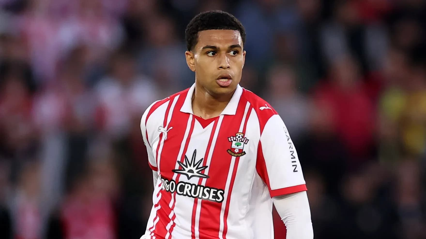 Jugador de Southampton FC en acción durante el partido Jugador de Southampton FC en acción durante el partido