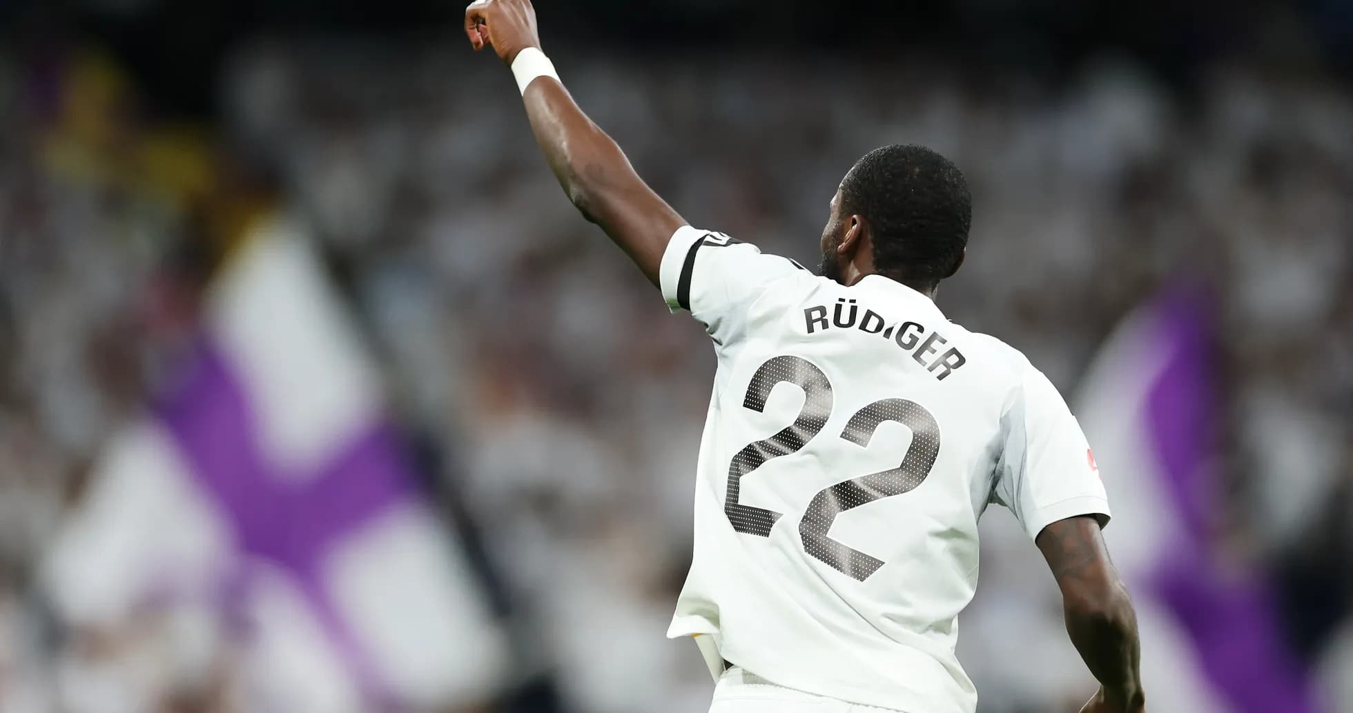 Rüdiger celebrando un gol en el estadio Rüdiger celebrando un gol en el estadio