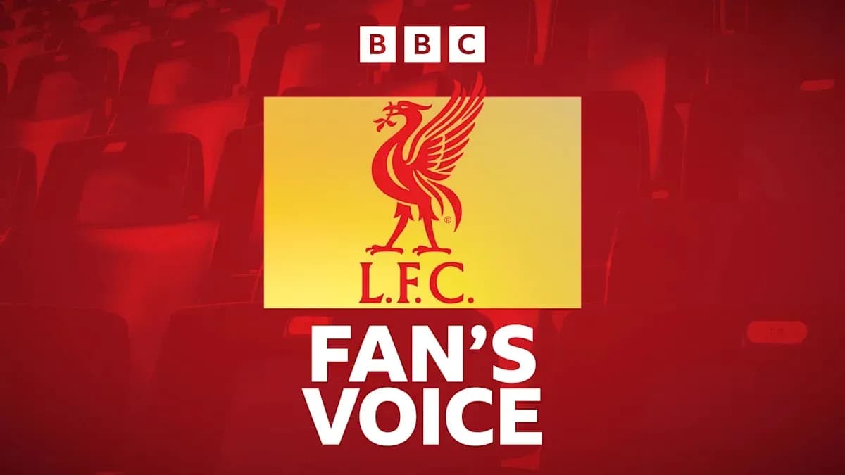Logo de Liverpool FC con texto 'Fan's Voice' Logo de Liverpool FC con texto 'Fan's Voice'
